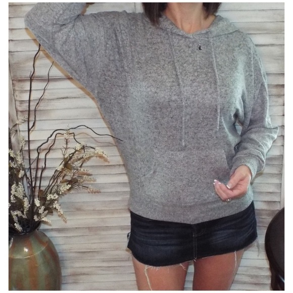 ⭐️Plush Drawstring Brushed Hacci Knit Hoodie 0919 - Picture 8 of 8